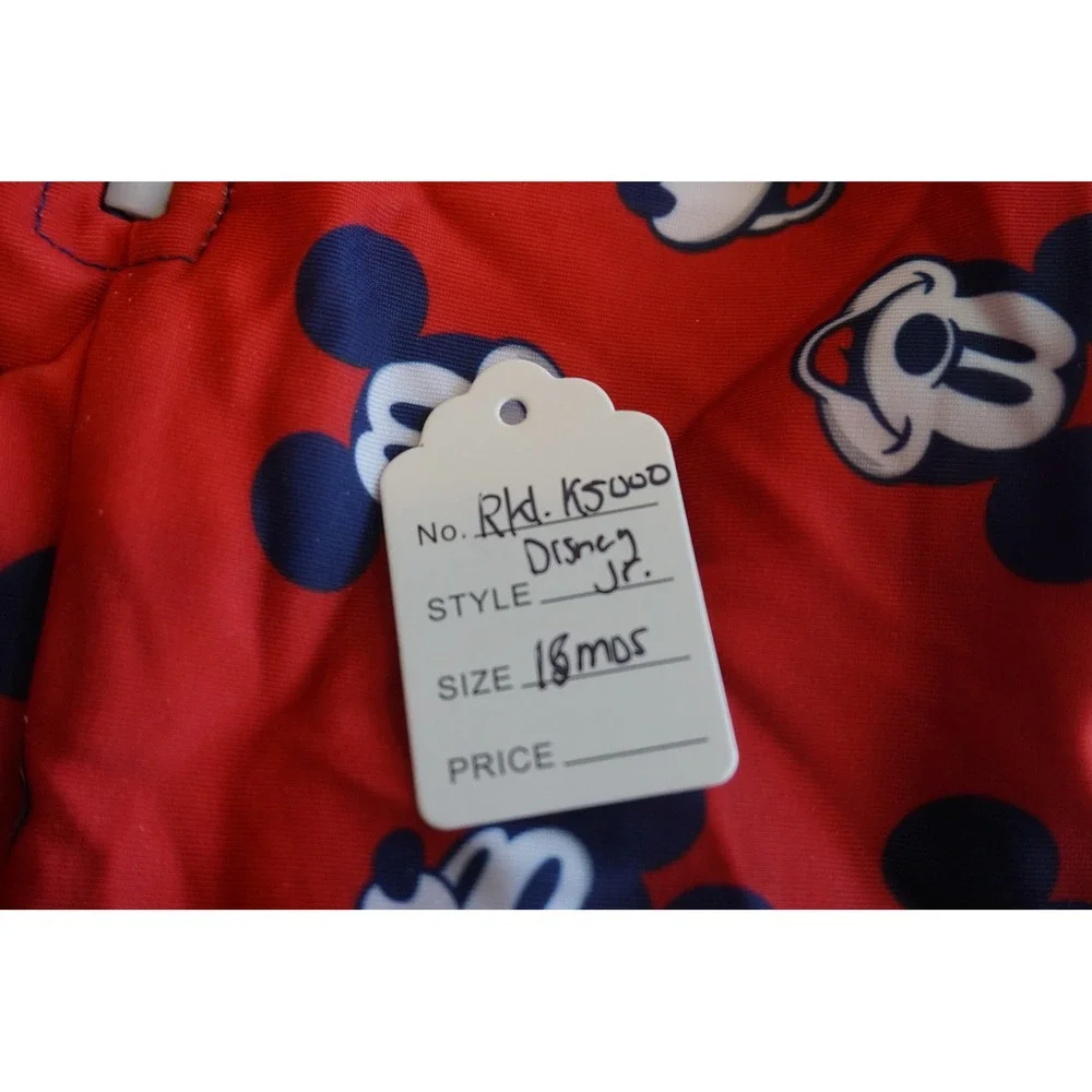 Disney Junior Mickey Mouse Red Blue Striped Rash Guard Swimsuit 18M RK1.K5000